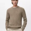Strukturierter Strickpullover