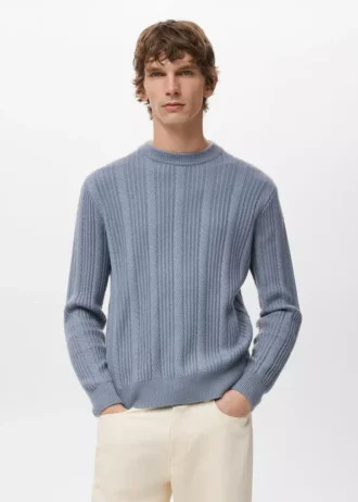 Strukturierter Strickpullover