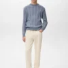 Strukturierter Strickpullover