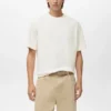 Strukturiertes Baumwoll-T-Shirt Strukturiertes Baumwoll-T-Shirt