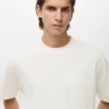 Strukturiertes Baumwoll-T-Shirt Strukturiertes Baumwoll-T-Shirt