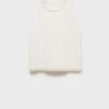 Strukturiertes, besticktes T-Shirt