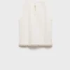 Strukturiertes, besticktes T-Shirt