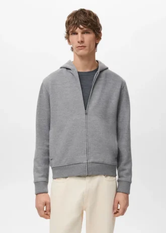 Strukturiertes Kapuzensweatshirt