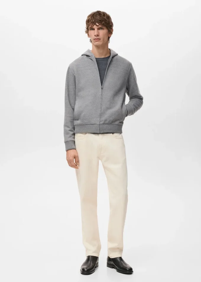 Strukturiertes Kapuzensweatshirt Strukturiertes Kapuzensweatshirt