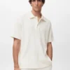 Strukturiertes Strick-Poloshirt Strukturiertes Strick-Poloshirt