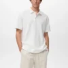 Strukturiertes Strick-Poloshirt Strukturiertes Strick-Poloshirt