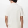 Strukturiertes Strick-Poloshirt Strukturiertes Strick-Poloshirt