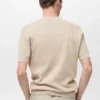 Strukturiertes Strickhemd mit Spitzenmuster