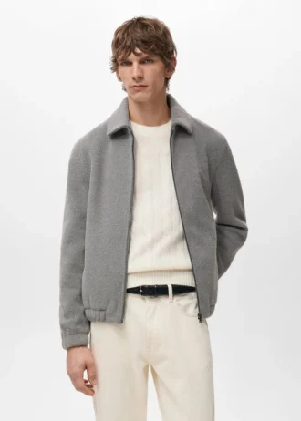 Strukturiertes Sweatshirt mit Reißverschluss
