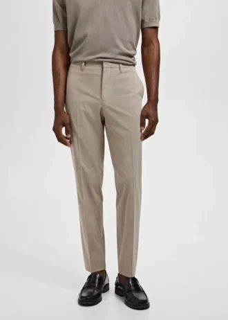 Super-Slim-Fit-Anzughose aus Stretchmaterial