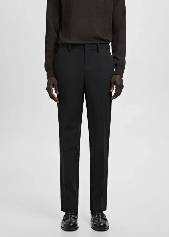Super-Slim-Fit-Anzughose aus Stretchmaterial