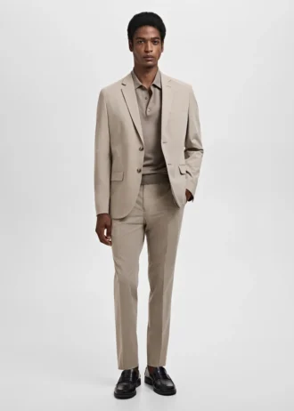 Super-Slim-Fit-Anzughose aus Stretchmaterial