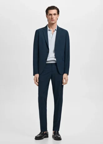 Super-Slim-Fit-Anzughose aus Stretchmaterial