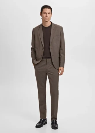 Super-Slim-Fit-Anzughose aus Stretchmaterial