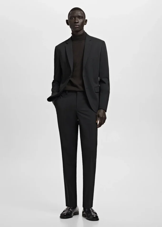 Super-Slim-Fit-Anzughose aus Stretchmaterial
