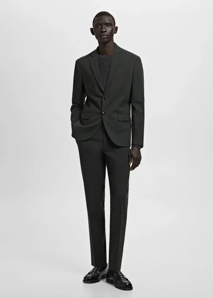 Super-Slim-Fit-Anzughose aus Stretchmaterial