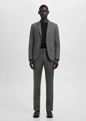 Super-Slim-Fit-Anzughose aus Stretchmaterial
