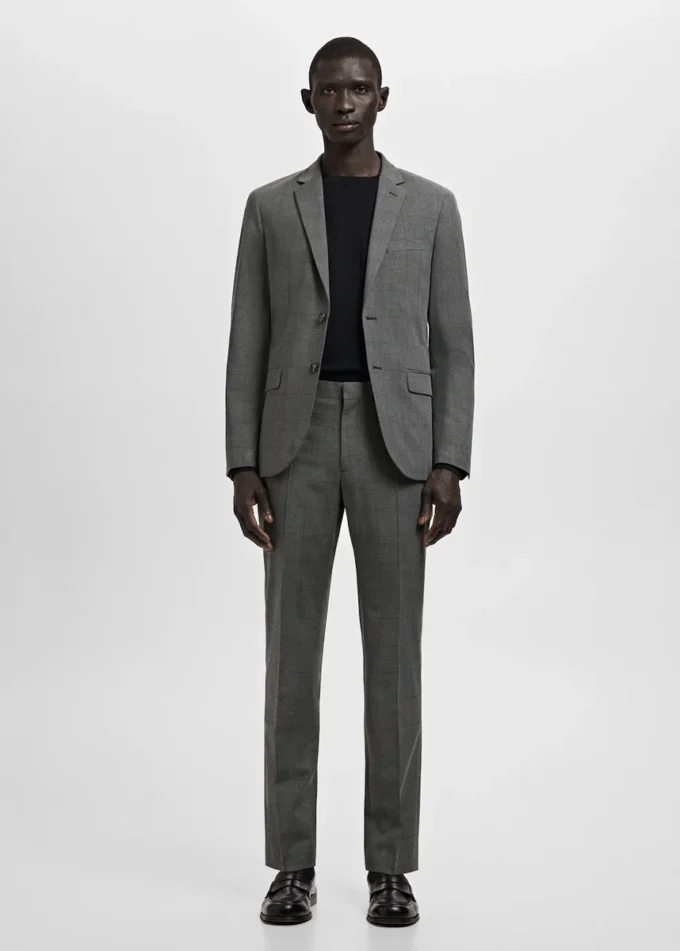 Super-Slim-Fit-Anzughose aus Stretchmaterial