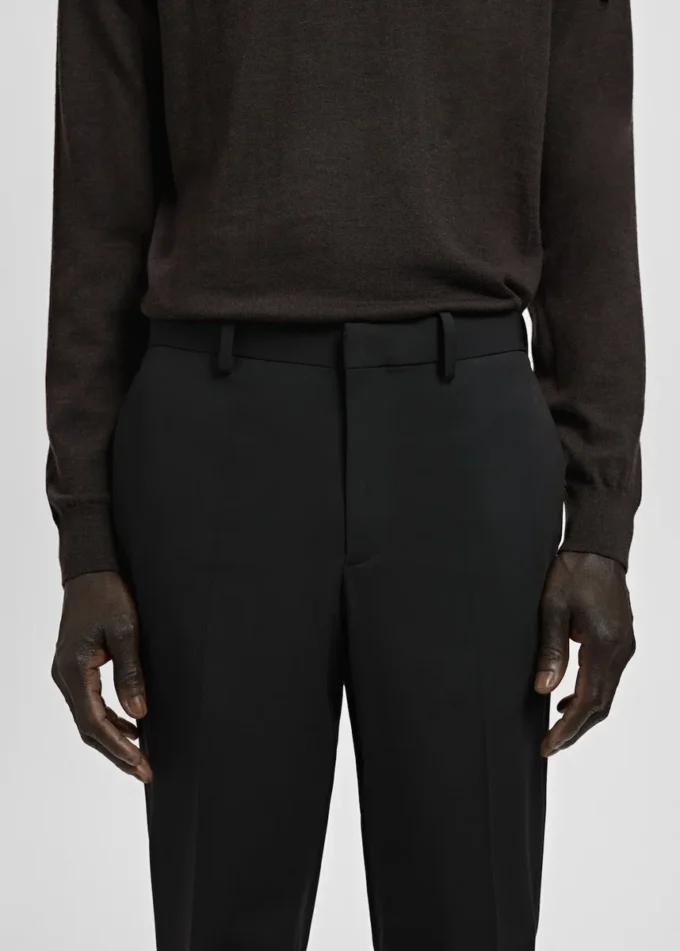 Super-Slim-Fit-Anzughose aus Stretchmaterial