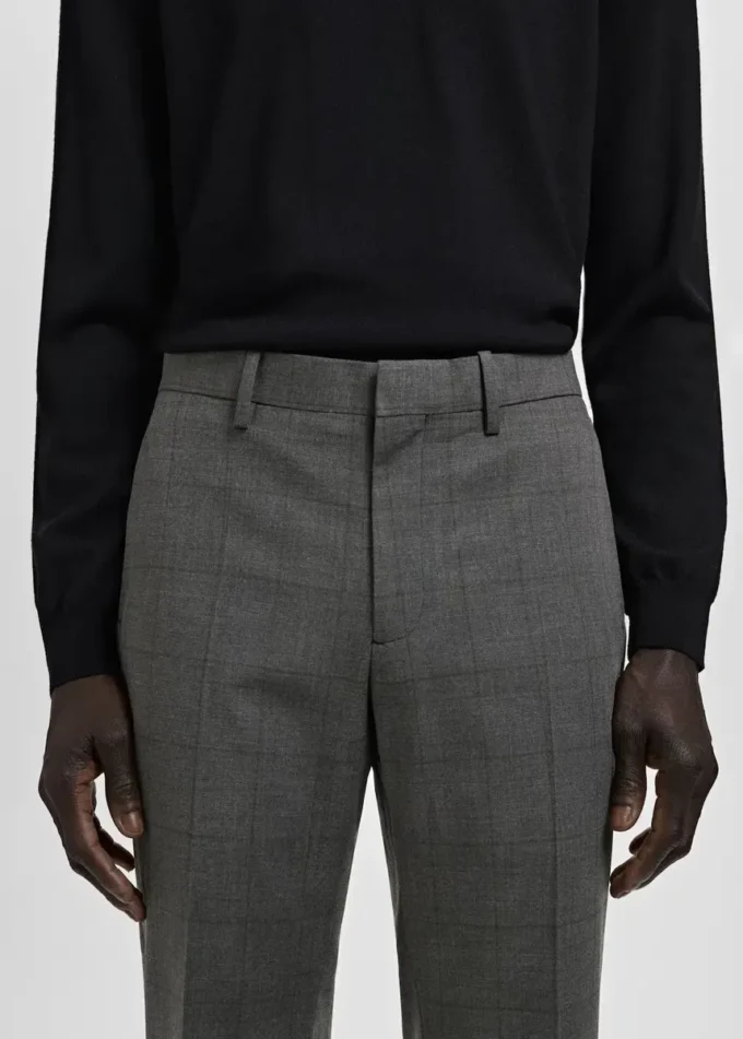 Super-Slim-Fit-Anzughose aus Stretchmaterial