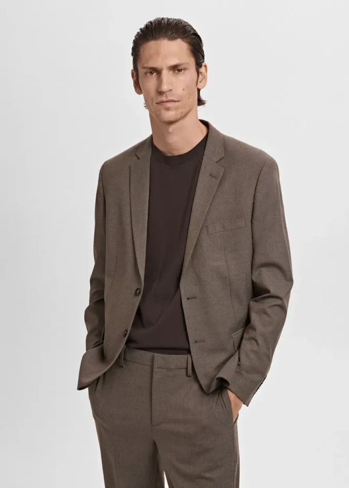 Super-Slim-Fit-Anzugjacke aus Stretchmaterial Super-Slim-Fit-Anzugjacke aus Stretchmaterial