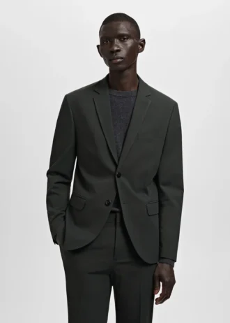 Super-Slim-Fit-Anzugjacke aus Stretchmaterial