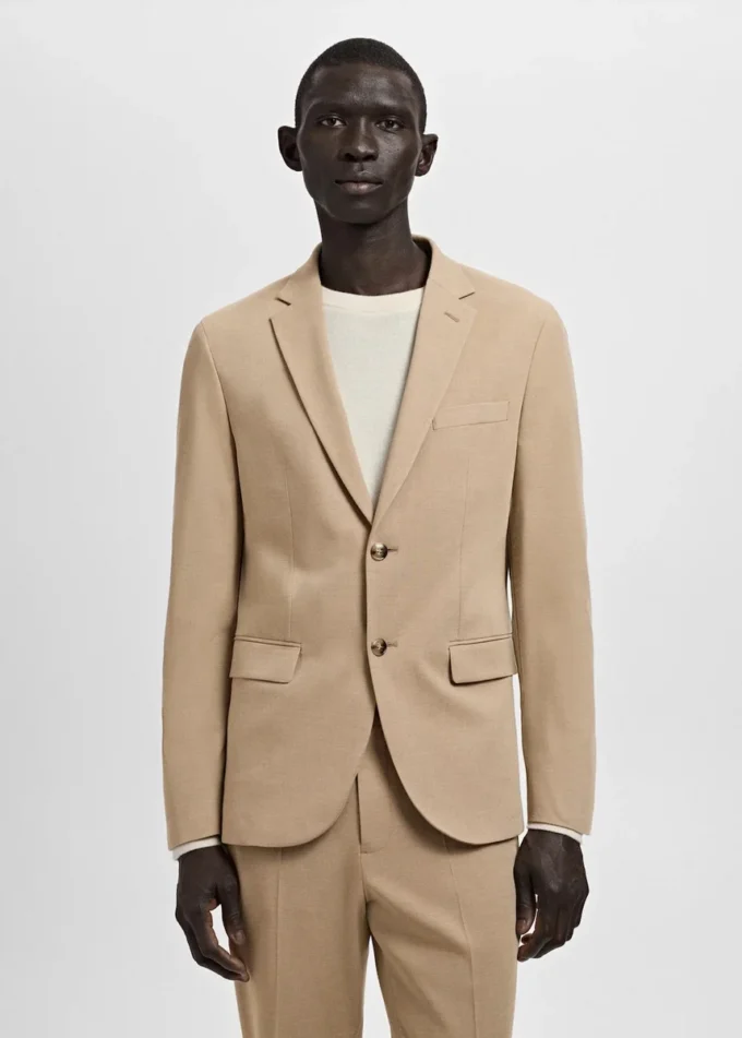Super-Slim-Fit-Anzugjacke aus Stretchmaterial Super-Slim-Fit-Anzugjacke aus Stretchmaterial