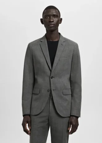 Super-Slim-Fit-Anzugjacke aus Stretchmaterial