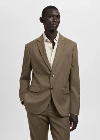 Super-Slim-Fit-Anzugjacke aus Stretchmaterial