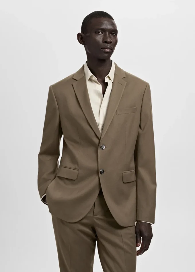 Super-Slim-Fit-Anzugjacke aus Stretchmaterial