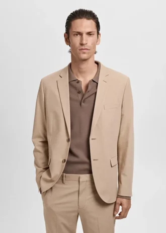 Super-Slim-Fit-Anzugjacke aus Stretchmaterial Super-Slim-Fit-Anzugjacke aus Stretchmaterial