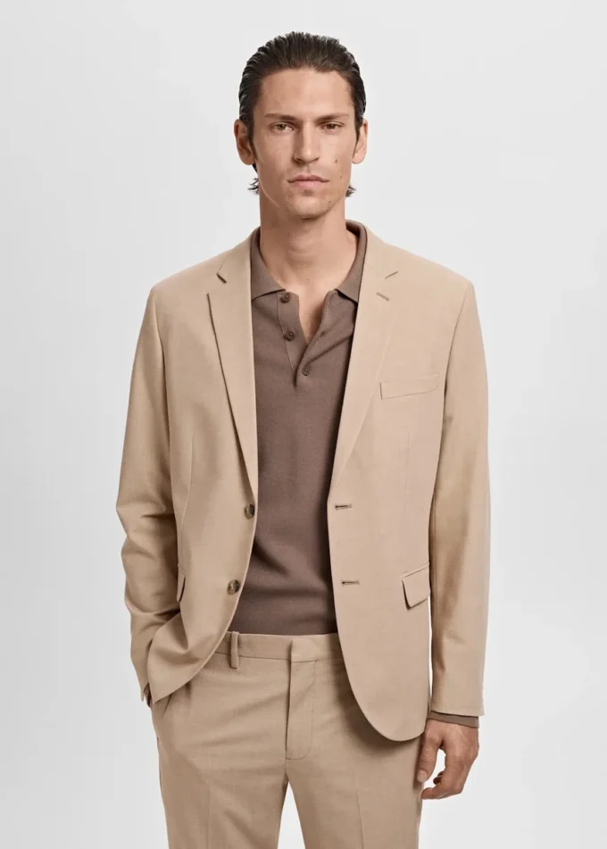 Super-Slim-Fit-Anzugjacke aus Stretchmaterial Super-Slim-Fit-Anzugjacke aus Stretchmaterial