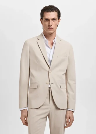 Super-Slim-Fit-Anzugjacke aus Stretchmaterial