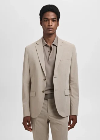 Super-Slim-Fit-Anzugjacke aus Stretchmaterial