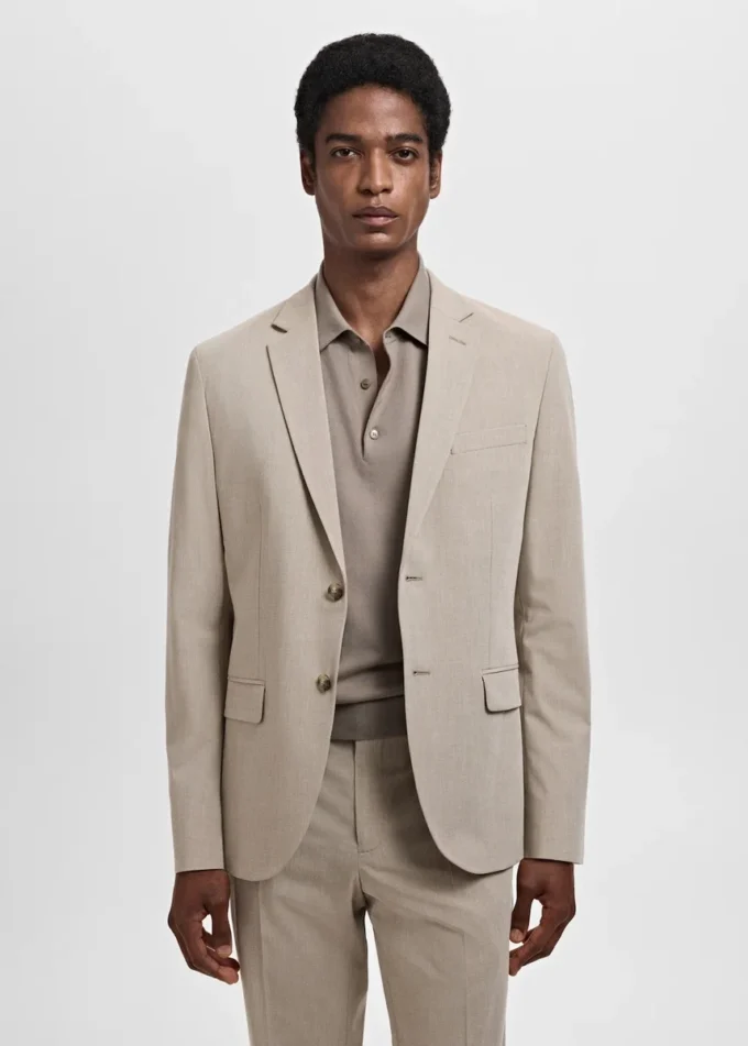 Super-Slim-Fit-Anzugjacke aus Stretchmaterial