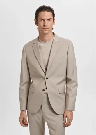 Super-Slim-Fit-Anzugjacke aus Stretchmaterial