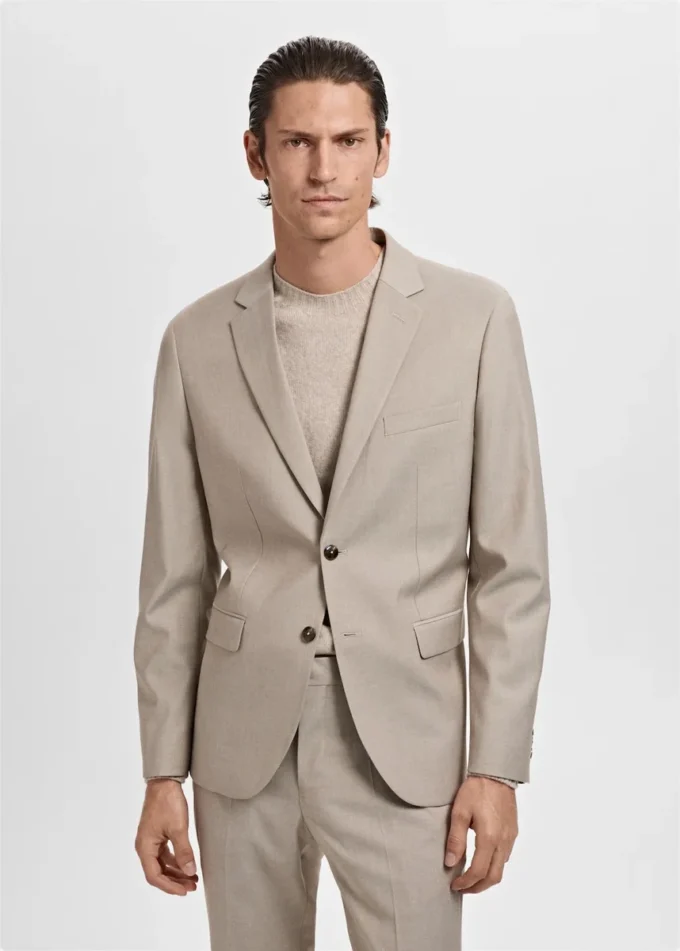 Super-Slim-Fit-Anzugjacke aus Stretchmaterial