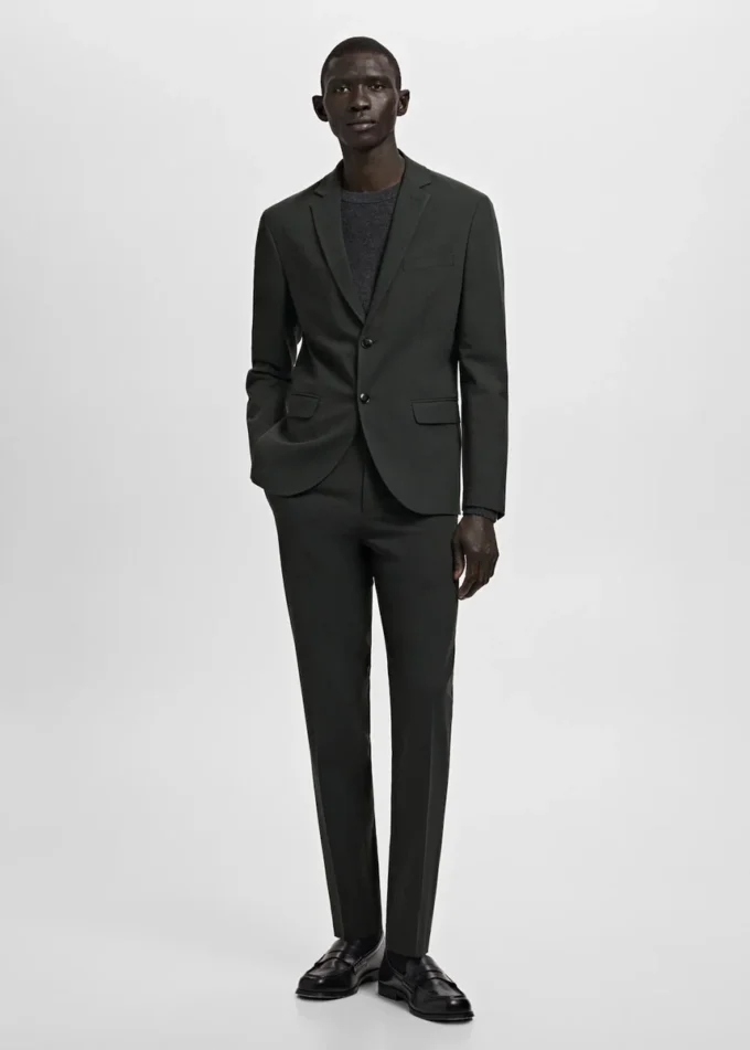 Super-Slim-Fit-Anzugjacke aus Stretchmaterial