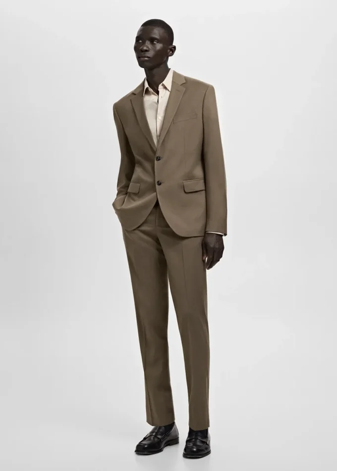 Super-Slim-Fit-Anzugjacke aus Stretchmaterial