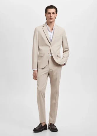 Super-Slim-Fit-Anzugjacke aus Stretchmaterial