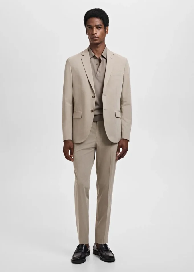 Super-Slim-Fit-Anzugjacke aus Stretchmaterial