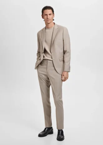 Super-Slim-Fit-Anzugjacke aus Stretchmaterial