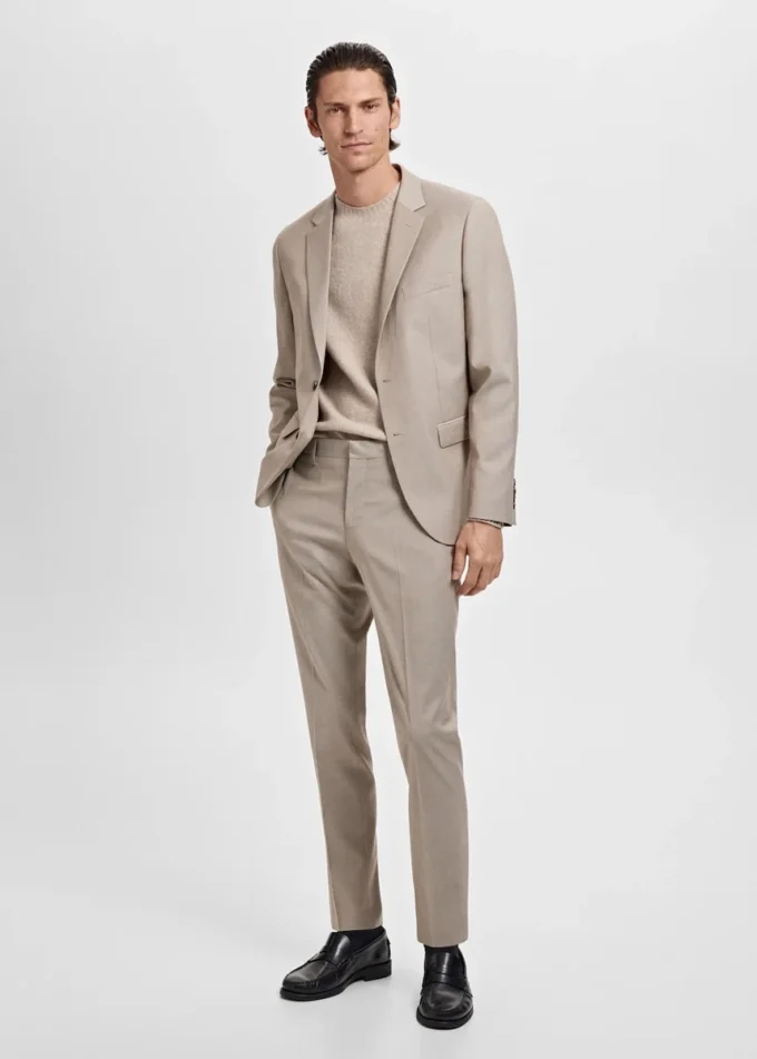 Super-Slim-Fit-Anzugjacke aus Stretchmaterial