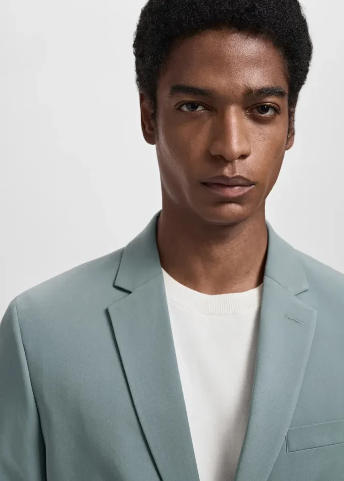 Super-Slim-Fit-Anzugjacke aus Stretchmaterial