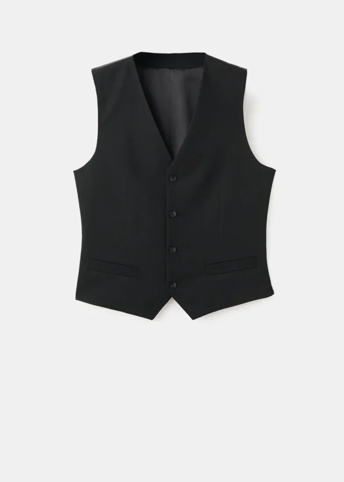 Super-Slim-Fit-Anzugweste aus Stretchmaterial Super-Slim-Fit-Anzugweste aus Stretchmaterial