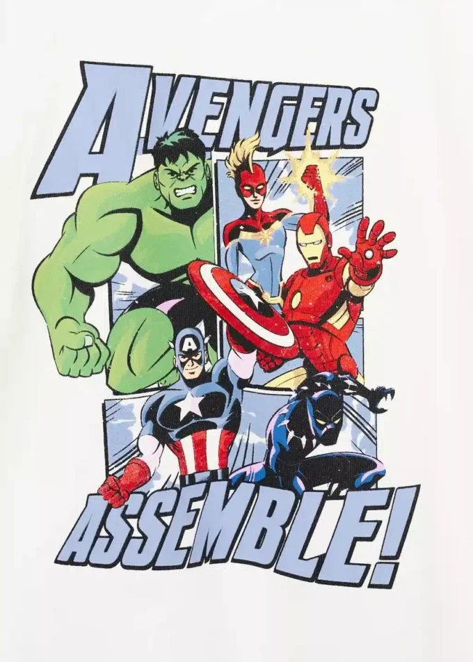 Superhelden-Baumwoll-T-Shirt von Marvel Superhelden-Baumwoll-T-Shirt von Marvel