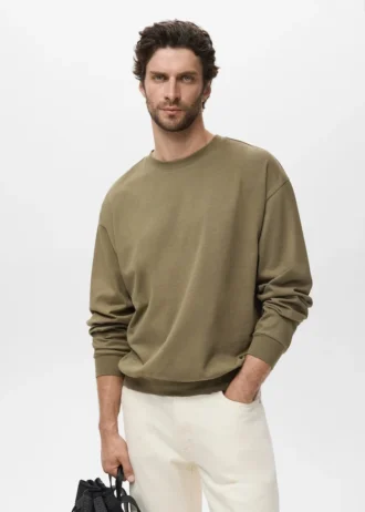Sweatshirt aus 100 % Baumwolle mit lockerer Passform
