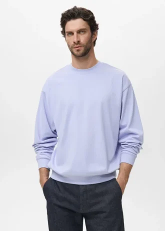 Sweatshirt aus 100 % Baumwolle mit lockerer Passform