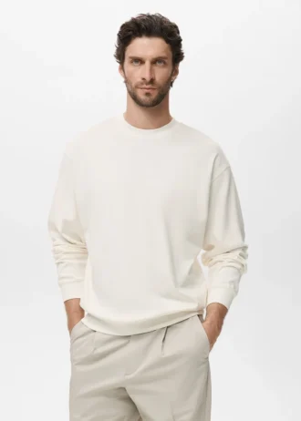 Sweatshirt aus 100 % Baumwolle mit lockerer Passform